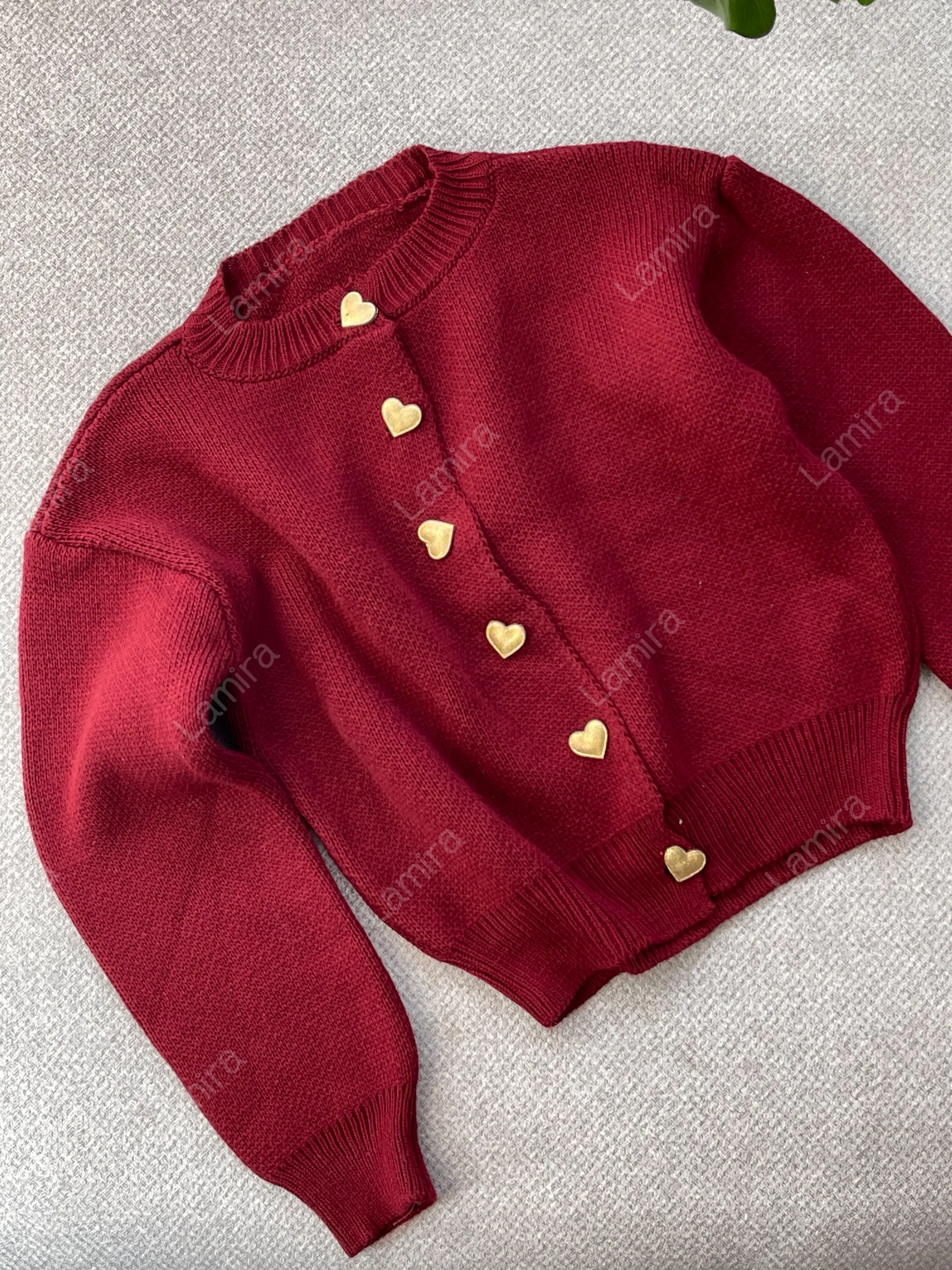 ژاکت بافت قلبی برند ترک